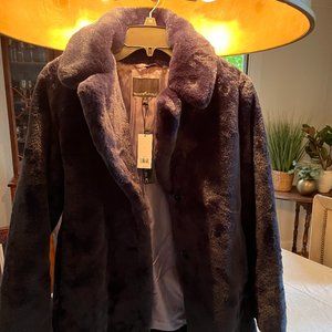 Banana Republic NWT Navy Faux Fur Jacket